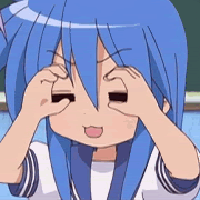 konata izumi gif scout look goggles hands move lucky star Konata scouts for otaku!