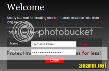 shorty1 Shorty login page
